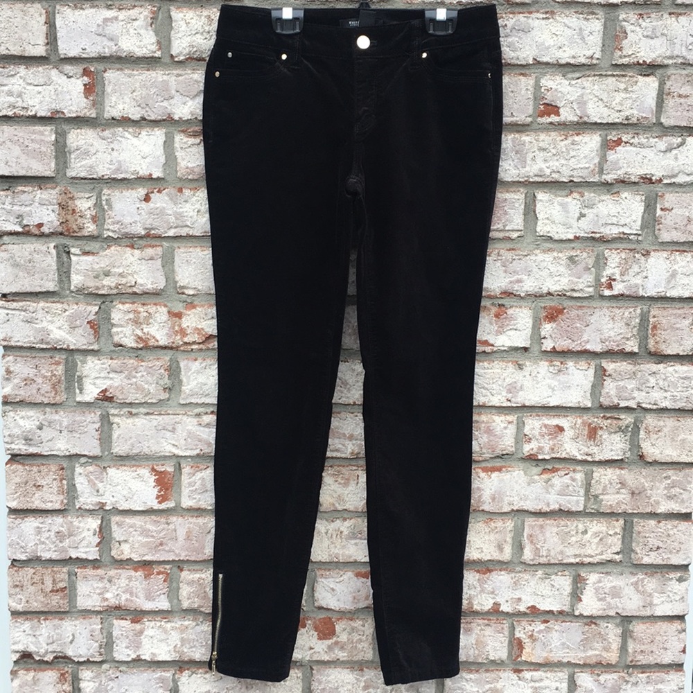 White House Black Market Skinny Velvet Jeans 2R